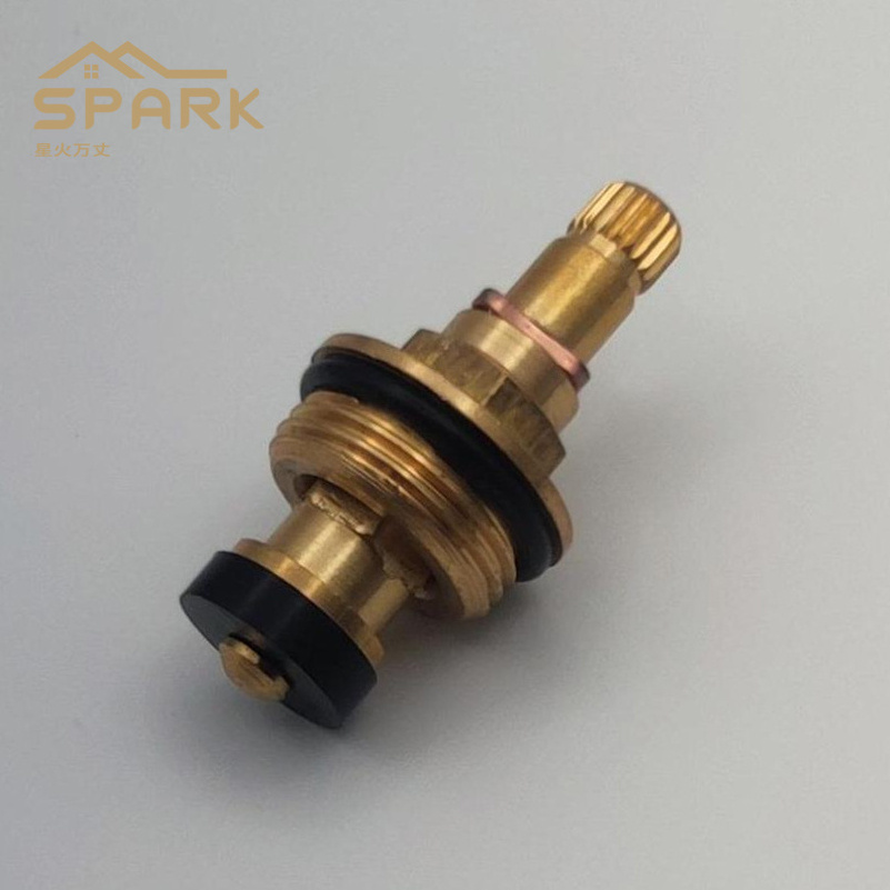 Copper brass faucet accessories water separation angle valve ceramic valve core cold and hot water slow opening cartridge