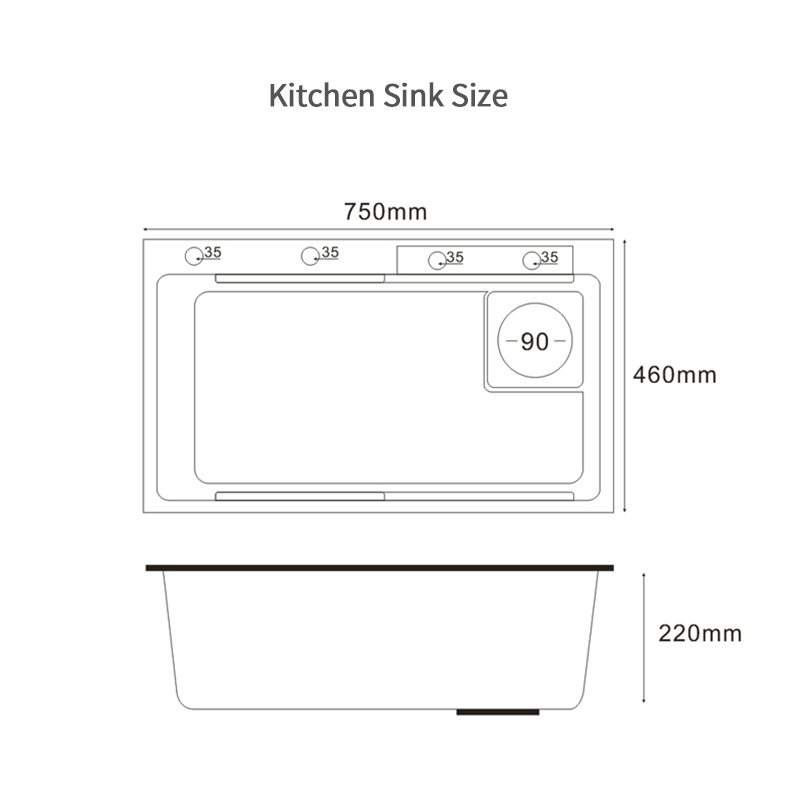 Modern Stainless Steel Waterfall Sink Kitchen Digital Display Kitchen Sink Waterfall Faucets