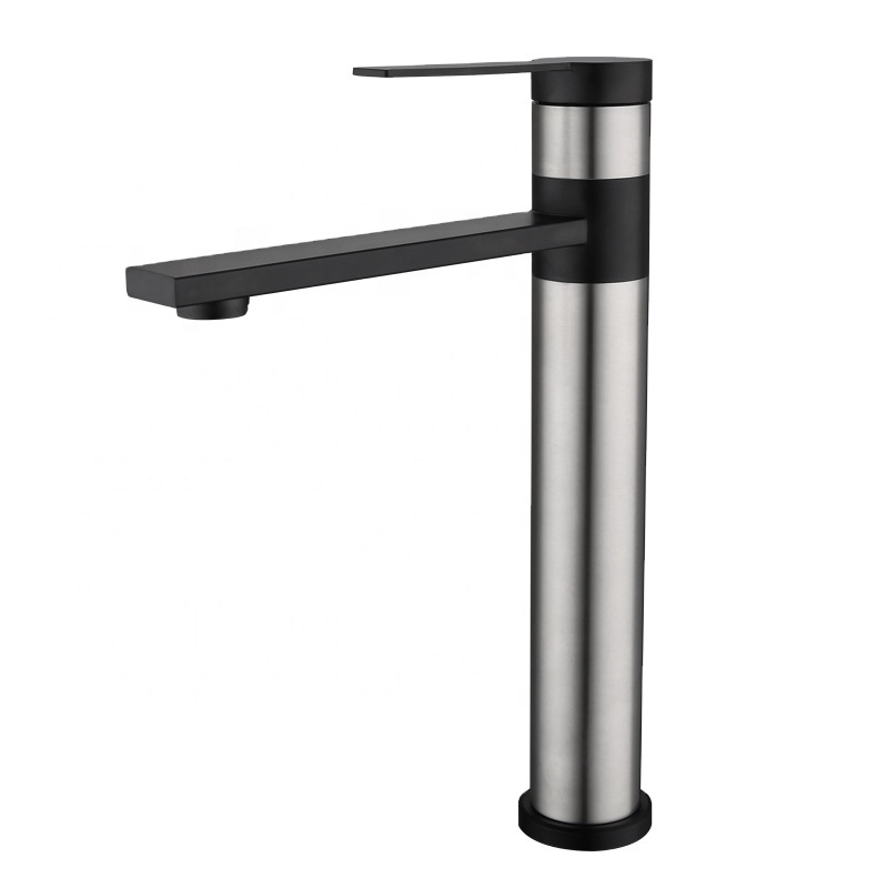 304 Stainless Steel Basin Faucet Hot and Cold Mixing Lead Free Black Rotatable Ceramic Basin Washbasin Faucet