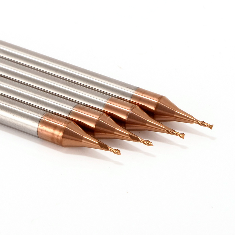 HRC60 High quality tungsten carbide endmill 0.5mm Mini diameter 2 Flutes flattened end mills