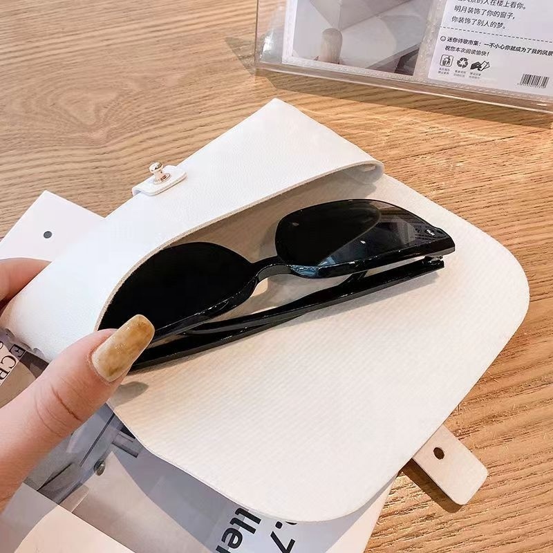 Wholesale Sunglasses Spectacle Cases Soft Pu Leather Case For Sunglasses Glasses Bag