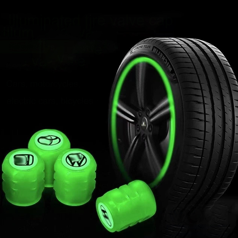 Luminous valve cap Tire universal glow-in-the-dark gas nozzle cover car valve core cap for car motorcycle bullet train