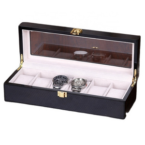 Wholesale Custom Wooden Watch Box 3 6 8 Slot Watch Storage Case gift Pu Leather Travel Watch Organizer Box cajas para relojes