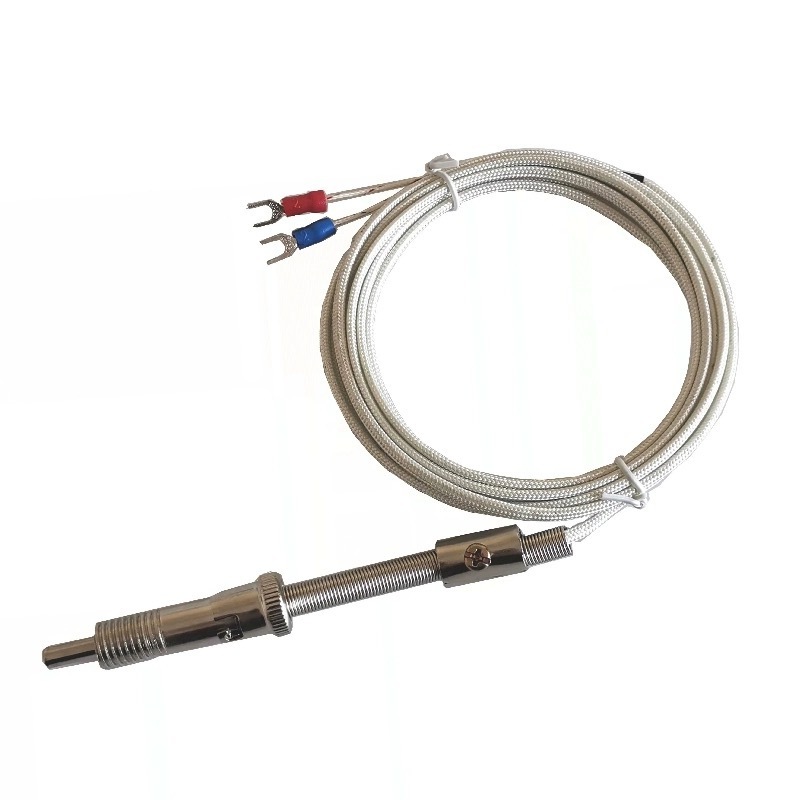 industrial M12 thread high temperature sensor j type bayonet compression spring thermocouple