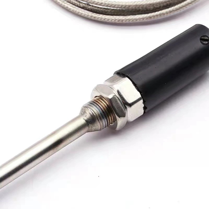 industrial M12 thread high temperature sensor j type bayonet compression spring thermocouple