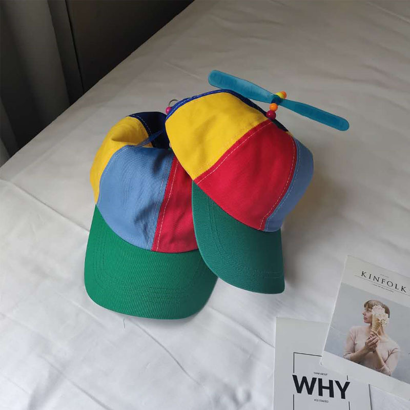 Wholesale high quality cotton polyester Dragonfly propeller kids baseball hats, colored hats