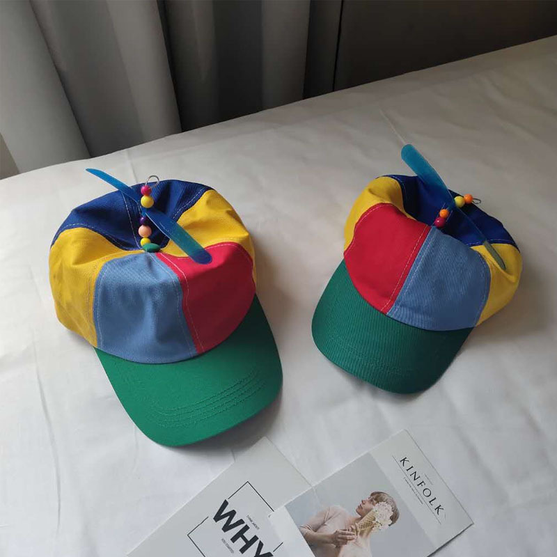 Wholesale high quality cotton polyester Dragonfly propeller kids baseball hats, colored hats