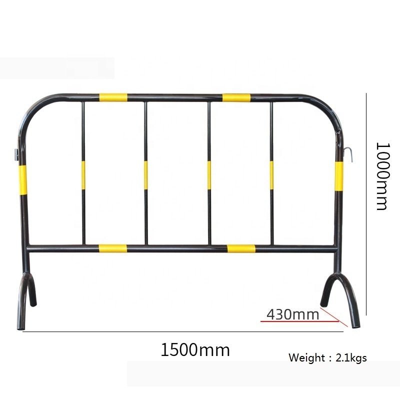 Security pedestrian barrier panel Removable Crowd Control Barrier/ Powder Coated Metal Road Barrier/Safety Traffic Barricade