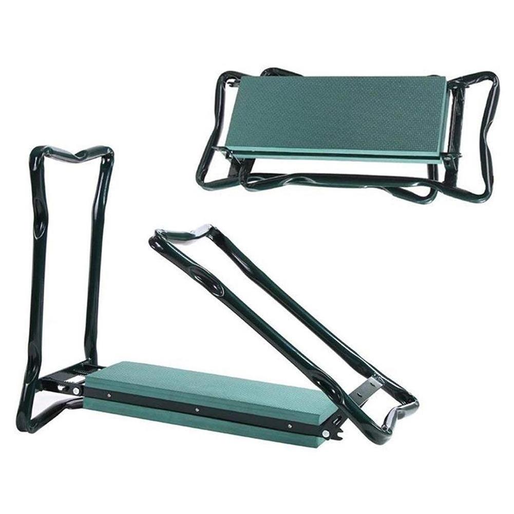 Garden Kneeler and Seat Bench with 2 Free Tool Pouch s, Foldable Stool for Ease of Storage - EVA Foam Pad