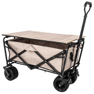 100kg Hand Folding & Rolling Collapsible Garden Cart, Outdoor Camping Wagon