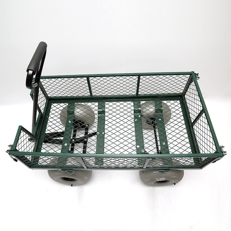 Outdoor Garden Beach Wagon 10 inch Balloon Wheel  100Kg camping Hand Cart trolley