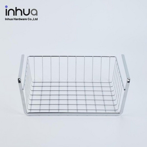 Kitchen Under Shelf Storage Basket Cabinet Under Multifunctional Shelf Hanging Basket Black Wire Basket