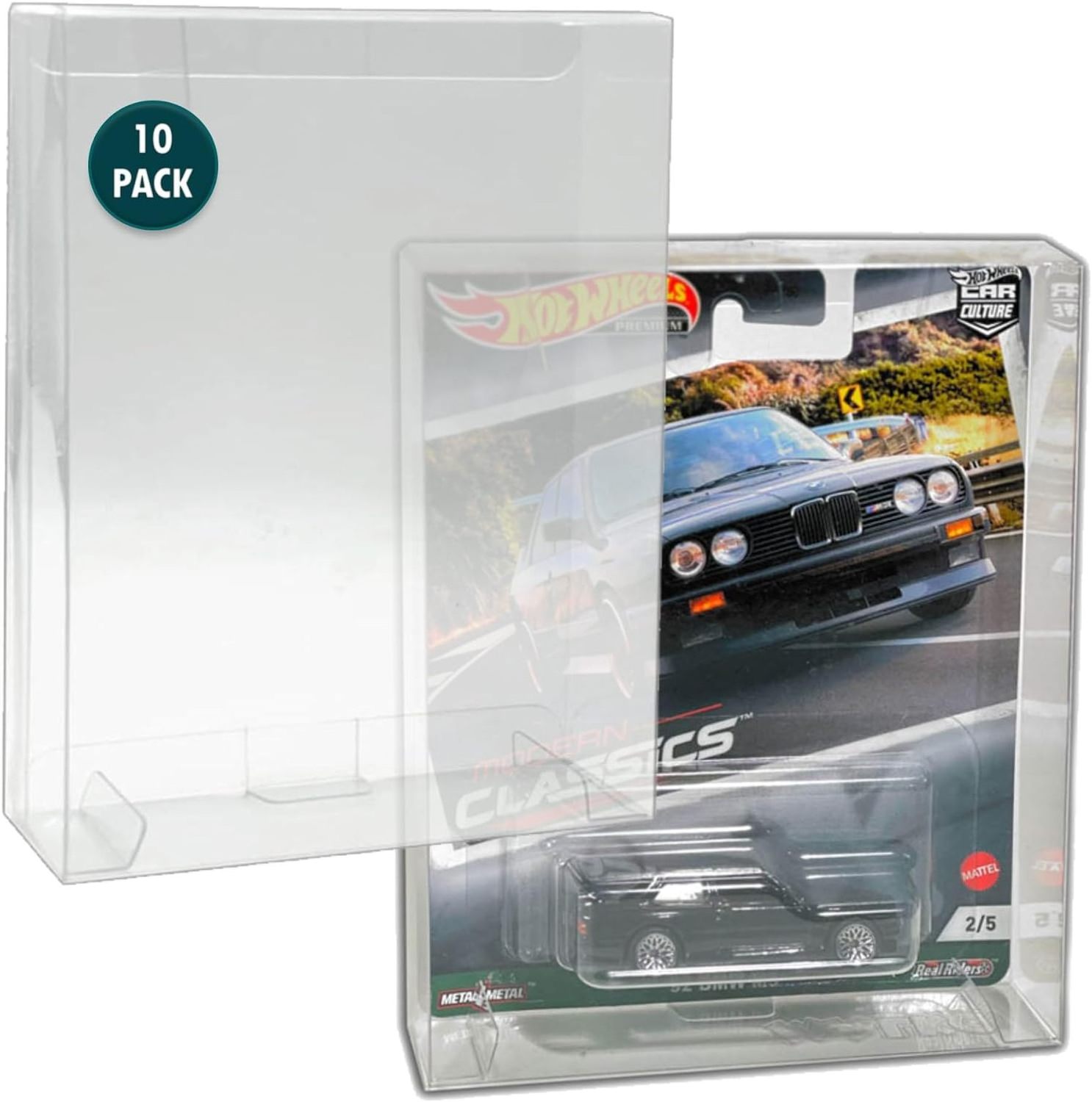 Hot Wheels & Matchbox 10-Pack Recycled Materials Protector Display Case for Carded Mainline Cars