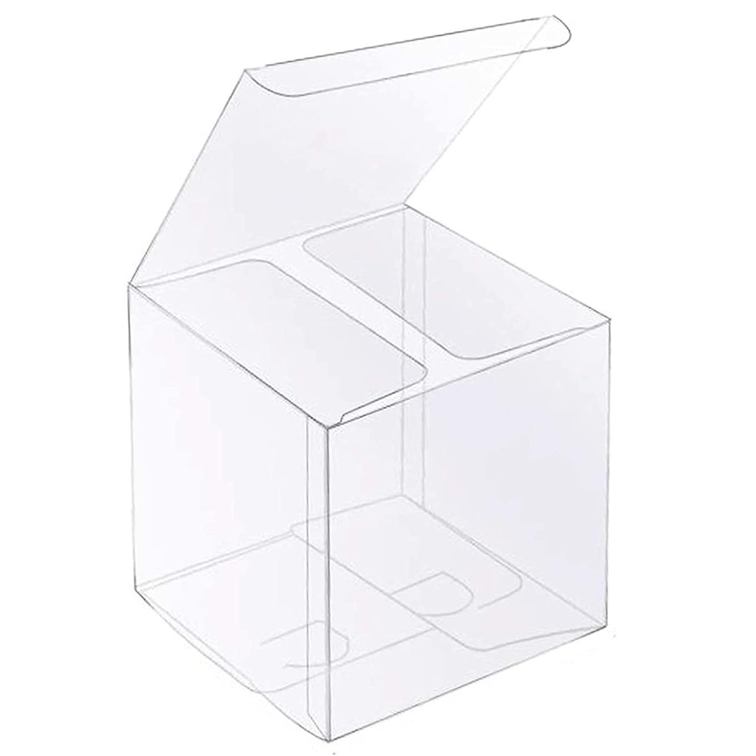 Transparent Plastic Candy Favor Boxes Transparent Cube Acetate Boxes PET Clear Gift Boxes For Wedding Party Gift Wrapping