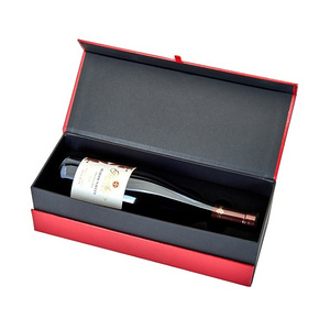 High Quality Custom Magnetic Cardboard Wine Box Wine Bottle Paper Gift Packaging Box