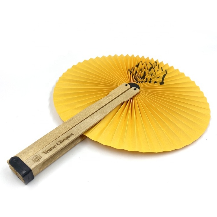 Custom Logo Print Wood Hand Held Fan Folding Fan Custom Hand Fan