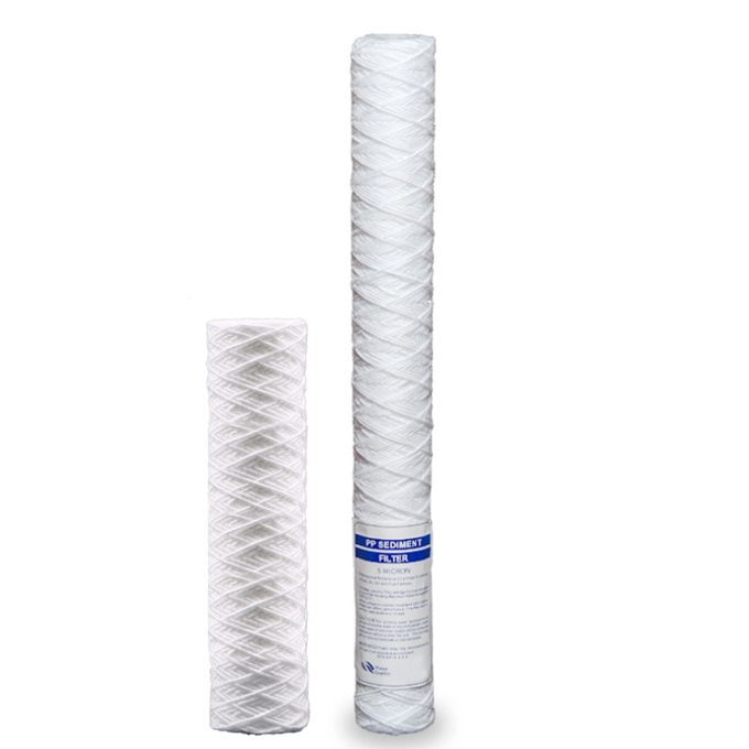 High Flow sediment Removal Whole House 20 inch 30 inch Wire Wound Cartridge 5 micron String Poly Wound PP Filter Cartridge