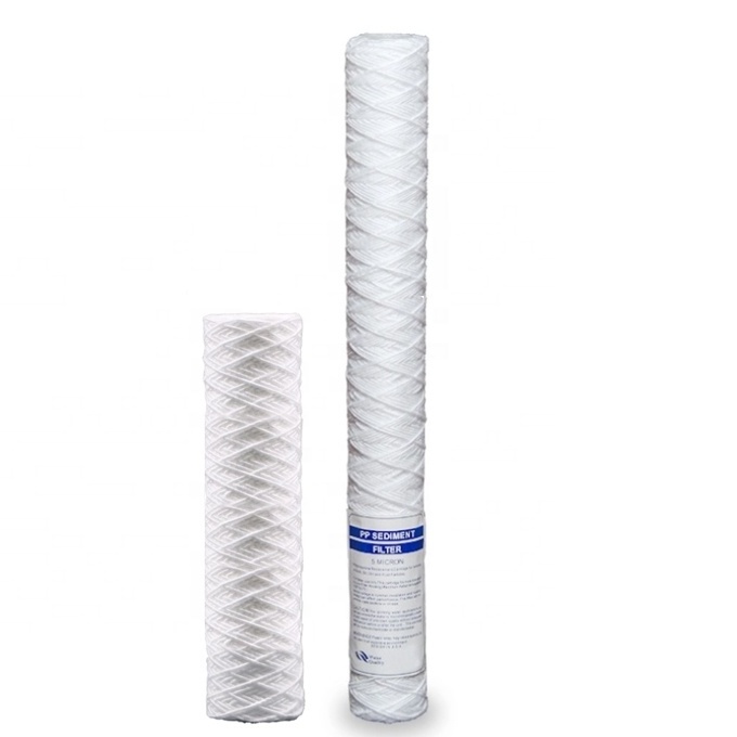 Large Flow 50 75 micron Filter Cartridge Industrial Water Filter Cartridge 60 Inch 70 Inch String Wound Water Filter Cartridge