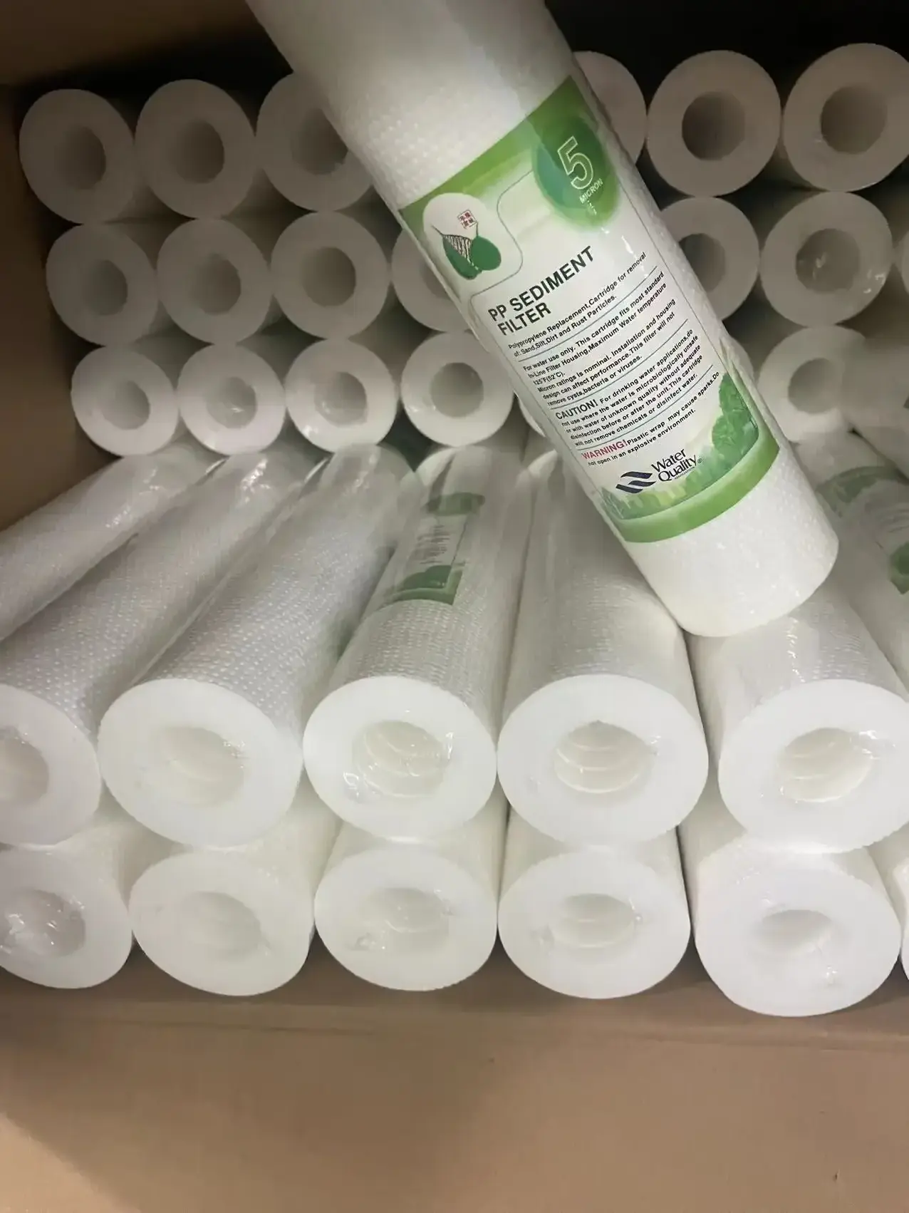 10 20 30 Inch 1 Micron 5 Micron PP Yarn Sediment Filter Cartridge Cotton Spun Polypropylene Melt Blown Filter Cartridge