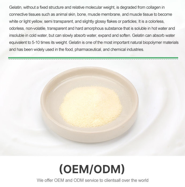 High Quality Lifecare Supply Natural Food Grade Gelatin Powder Food Thickener Gelatin Powder