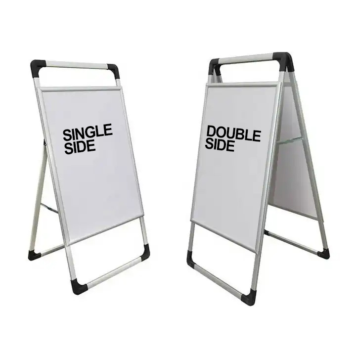 Frame Aluminum Display Stands Custom Hand Carried Sign Portable Outdoor Advertising Poster Stand