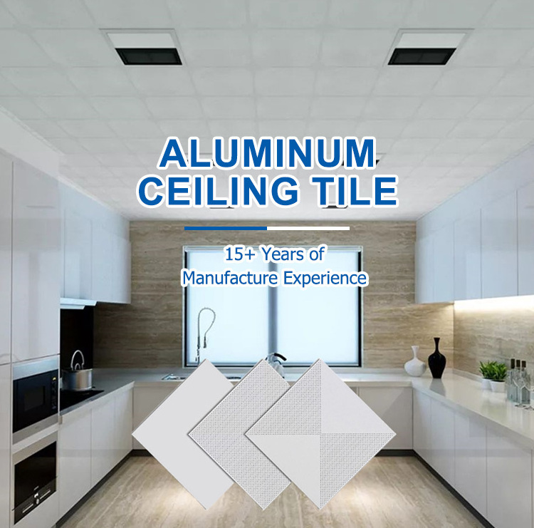 Factory Metal Ceiling Material 2x4 Acoustic Decoration Drop 3D Modern Design Stretch Aluminum Ceiling Tiles