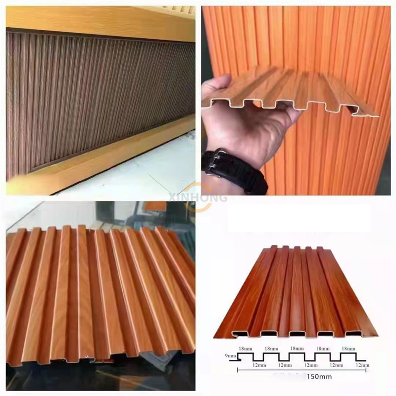 Interior Decoration 3D Design Fluted Wooden Grain Aluminium Wall Panel