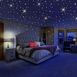 Luminous glowing glow in dark star for ceiling wall stickers kids room decoration