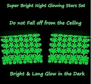 Luminous glowing glow in dark star for ceiling wall stickers kids room decoration