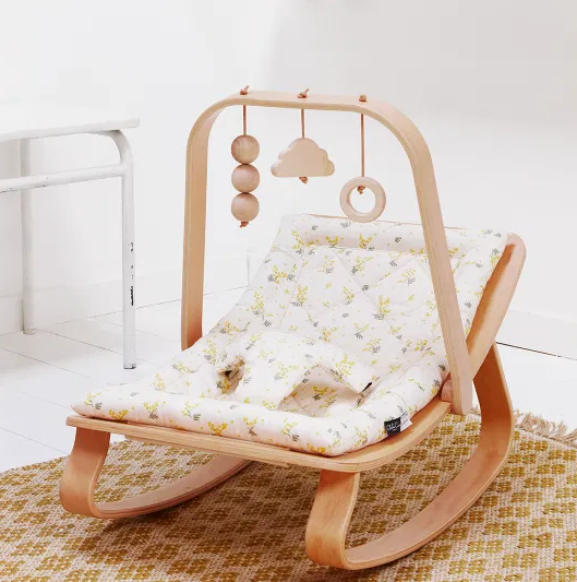 Xiair Wood Baby Bouncer Swinging Chair for Babies Nursery Children Furniture Rocking Chair For Baby Sleep Kids Sofa Indoor