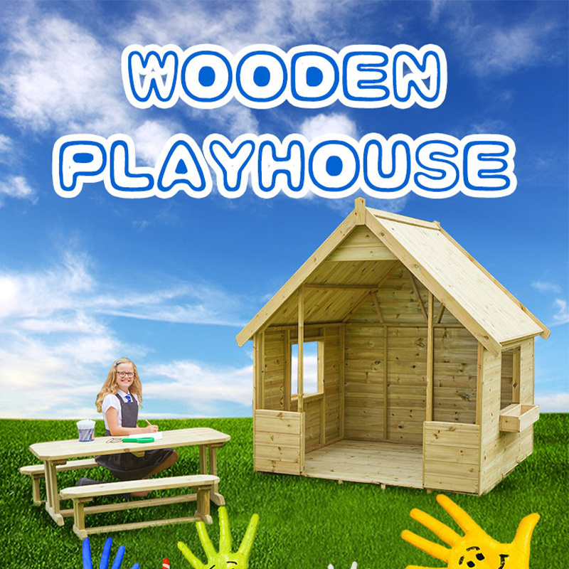 Xiair Wholesale Houses Outdoor Role Play House Wooden Houses Kids Outdoor Preschool Nursery Daycare Kindergarten Playhouse