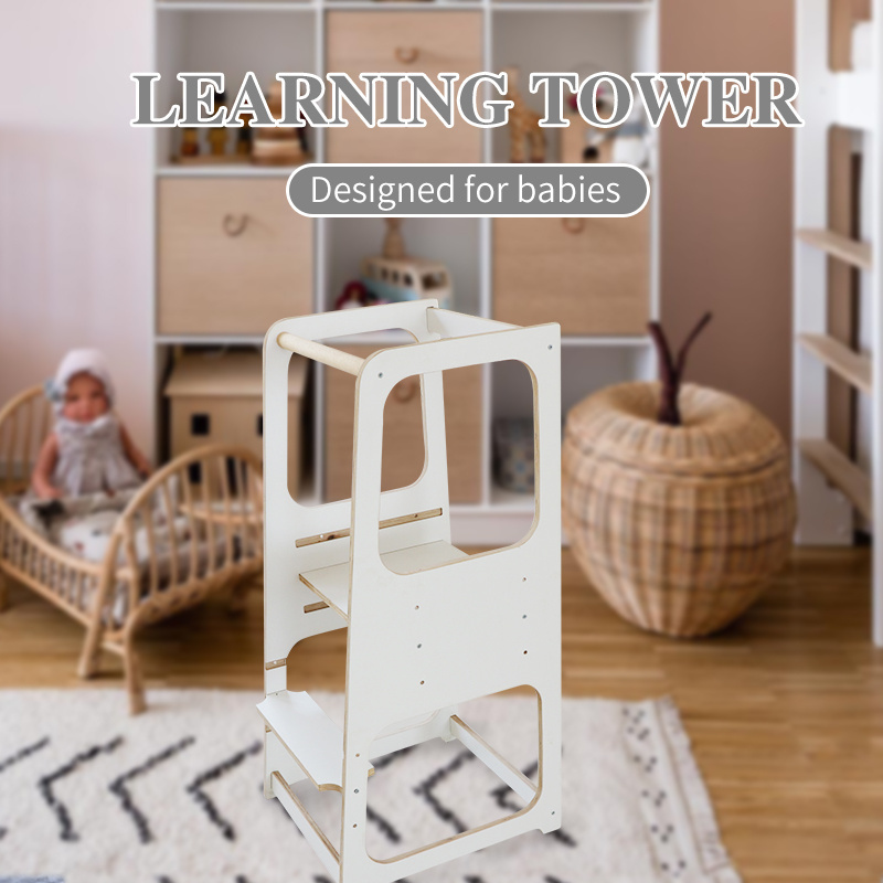 Xiair Wooden Folding Learning Tower With Adjustable Toddler Tower Kitchen Step Stool For Kitchen Counter Foldable Learning Tower