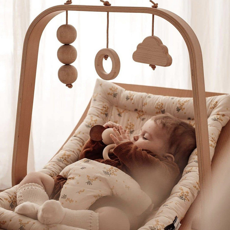 Xiair Wood Baby Bouncer Swinging Chair for Babies Nursery Children Furniture Rocking Chair For Baby Sleep Kids Sofa Indoor