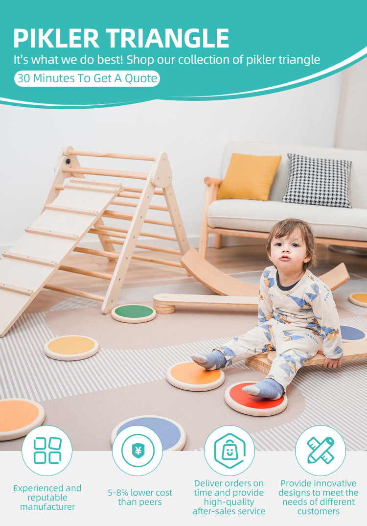 Xiair Wooden Climbing Frame Playground Indoor Children Montessori  Climbing Pickler Gym Swing Combination Sports Exercise Sets