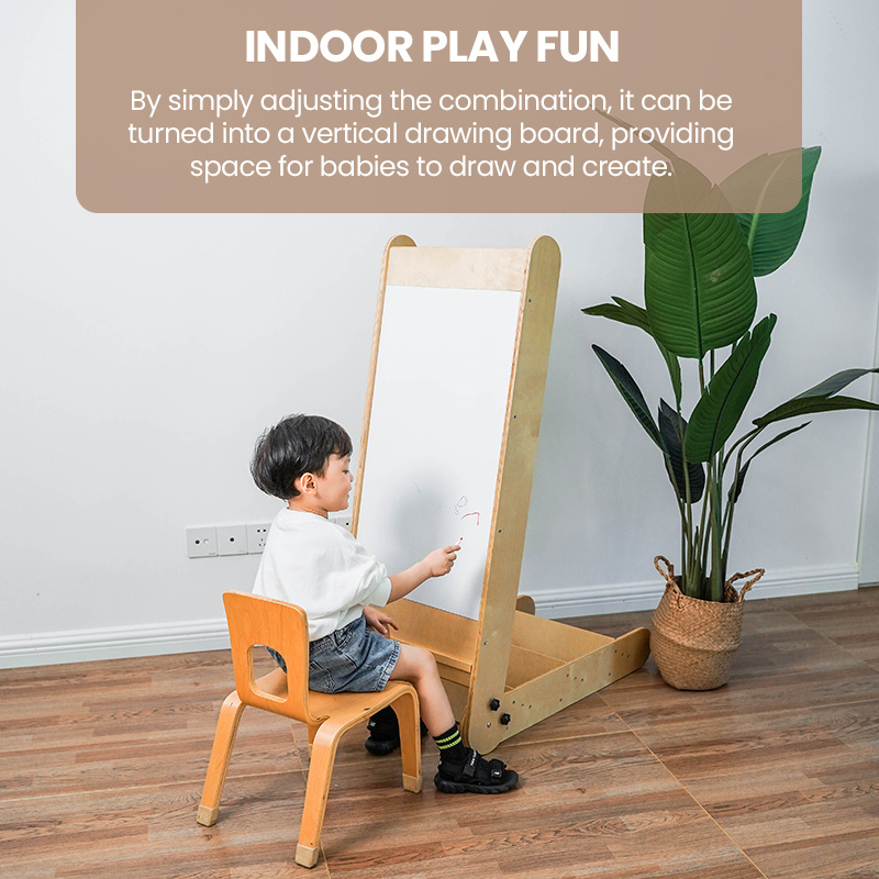 Xiair Montessori Best Wooden Kids Slide Indoor Outdoor Light Smooth Play Equipment Slide For Kids Room Indoor Hire Baby Slide