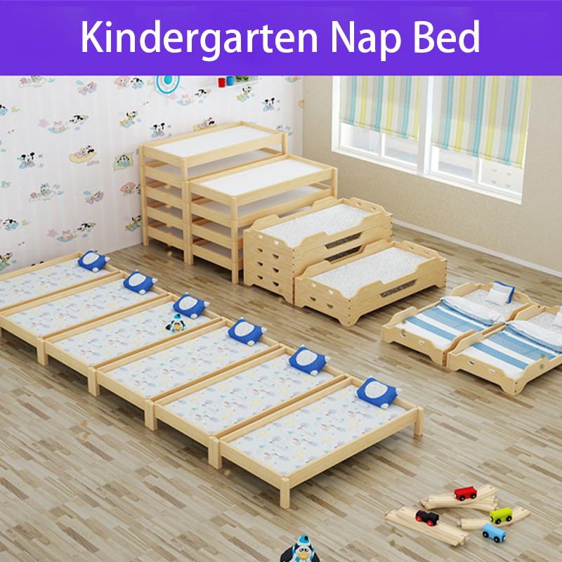 Xiair Montessori Kindergarten Daycare Nap Bed Hosting Solid Wood Cot Children Special Stacking Baby Special Bed Single Bed