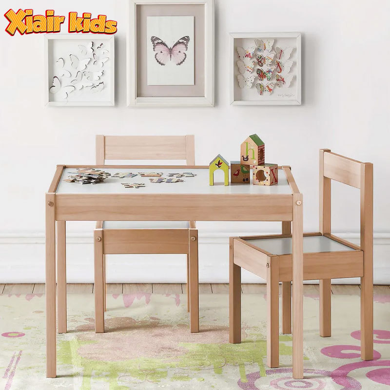 Xiair Kindergarten Preschool Daycare Centerwooden Furniture Children School Study Reading Chair And Table Set For Kids