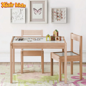 Xiair Kindergarten Preschool Daycare Centerwooden Furniture Children School Study Reading Chair And Table Set For Kids