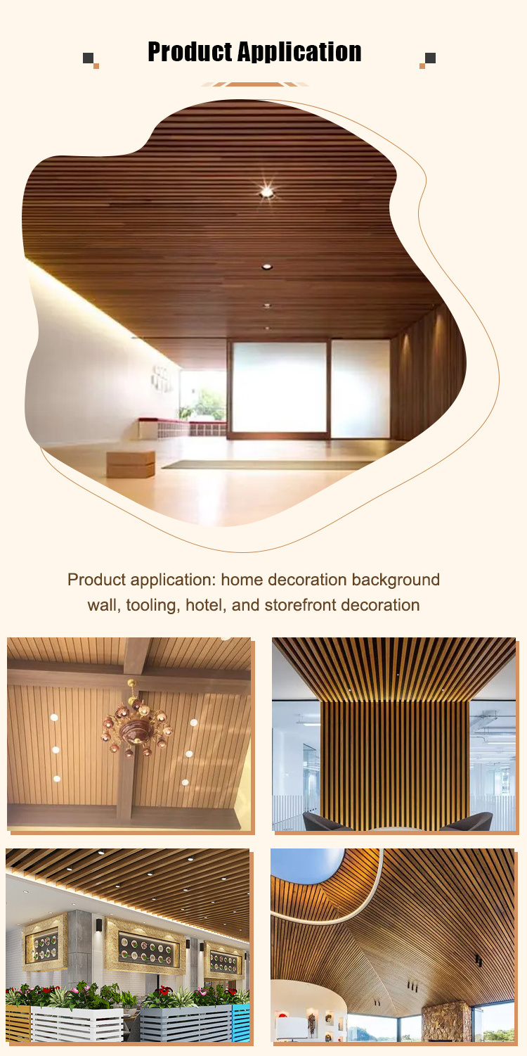 Factory Direct Sale Decorative Wooden Fiber Wpc Ceiling Panels False Ceiling Designs Wpc Ceiling