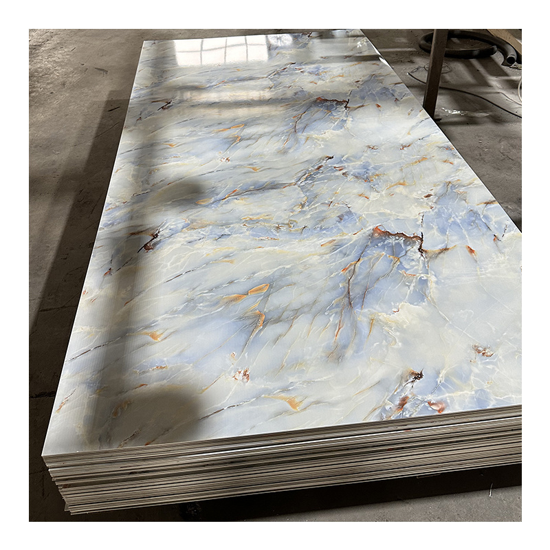 Factory Price Custom High Gloss Marble Uv Sheet 1220*2440*3mm Pvc Board Waterproof Panel For Interior Decoration