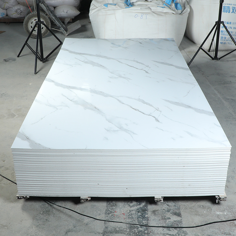 China Factory Supply High Gloss Uv Marble Sheet Pvc Wall Panels Pvc Marble Sheet