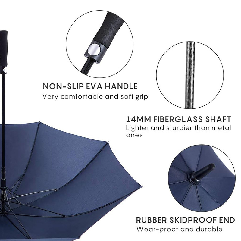 Regenschirm Ready to Ship 47 Inch Large Commercial Umbrella Outdoor Windproof  Golf Umbrella Automatic Button 8 Panels Umbrella