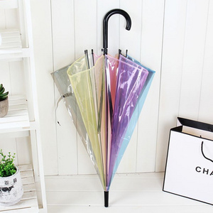 Kids pvc straight umbrella 8k clear transparent umbrellas for hot sales