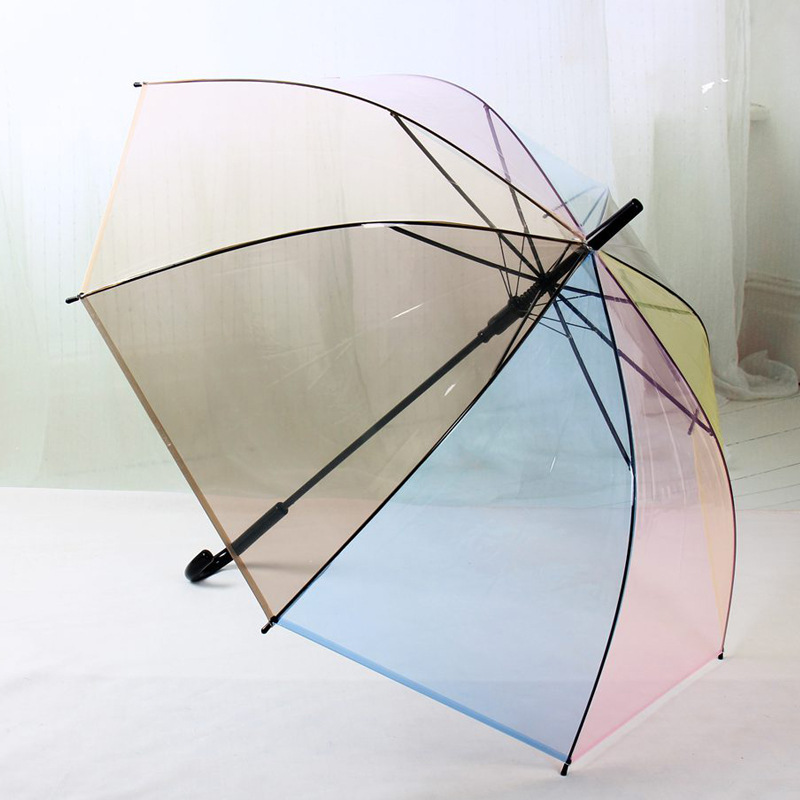 Kids pvc straight umbrella 8k clear transparent umbrellas for hot sales