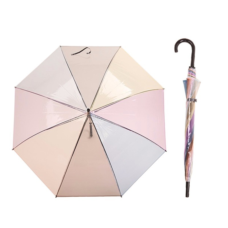 Kids pvc straight umbrella 8k clear transparent umbrellas for hot sales