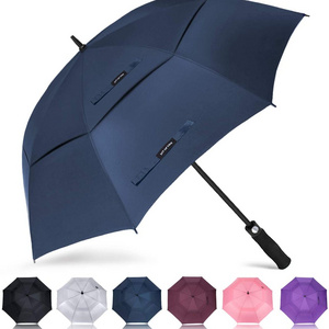 Commercial Auto Open Vented Oem Rpet Design Golf Umbrella Custom Logo Double Waterproof Umbrella