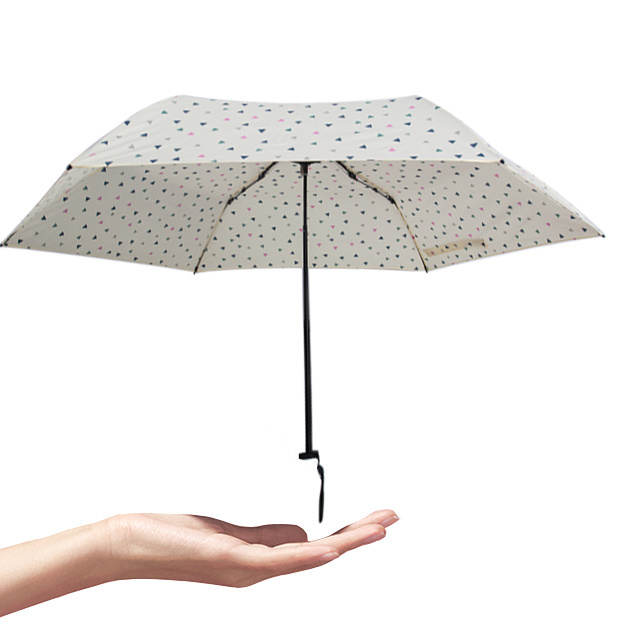 Mini umbrella pocket size 5 fold light weight umbrella  with custom logo