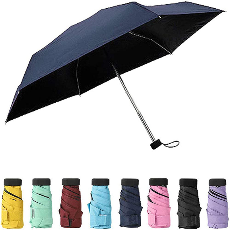 Sombrilla 6 Ribs Cell Phone Umbrella  For Sun 5 Folding Design Mini Pocket Umbrella Uv Protection