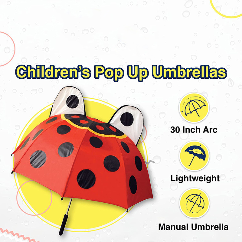 Mini Umbrella Cute Tiny Umbrellas For Props Custom 3D Animal Print Cartoon Child Kids Umbrella J Handle Lightweight Paraplu Kind