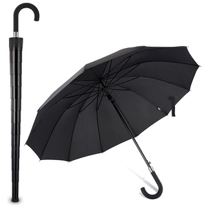 No Drip Umbrellas For The Rain Straight Umbrella- Telescopic Cover Attachment Windproof UV Protection with Blackou